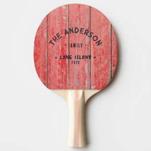 Red Barn Boards  Vintage Seaside Family Name Ping Pong Paddle