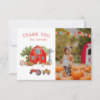 Red Barn | Carte de remerciement d'anniversaire su