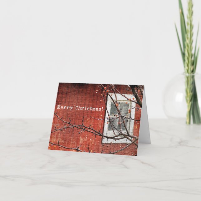 Red Barn Christmas Card (Front)