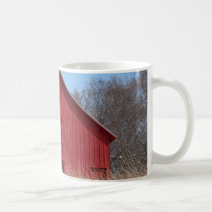 Red barn coffee mug