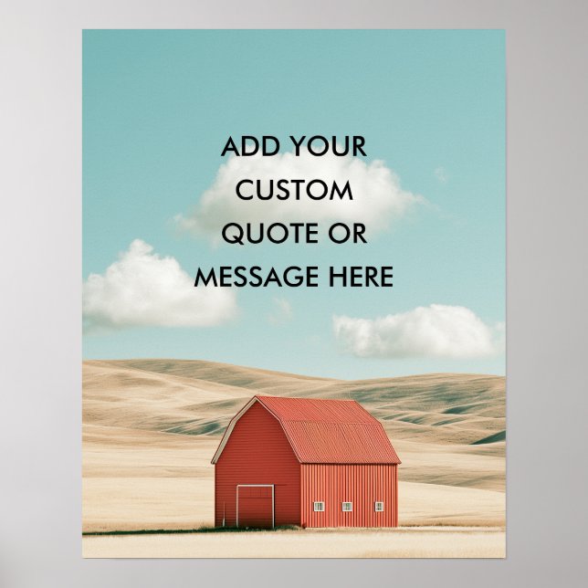 Red Barn - Create Your Own Quate Poster (Front)
