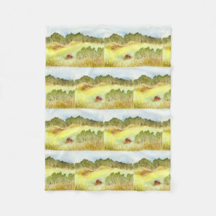 Red Barn Fleece Blanket