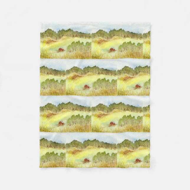 Red Barn Fleece Blanket (Front)