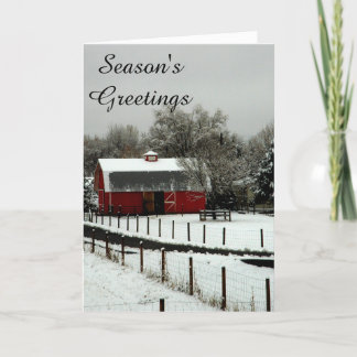 Red Barn Holiday Card