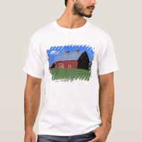Red barn in Latah County, Idaho state PR MR)