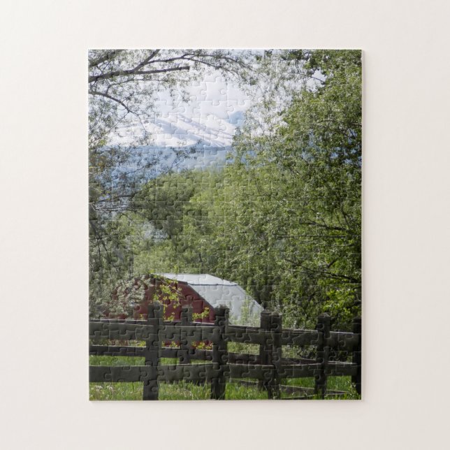 Red Barn Jigsaw Puzzle (Vertical)