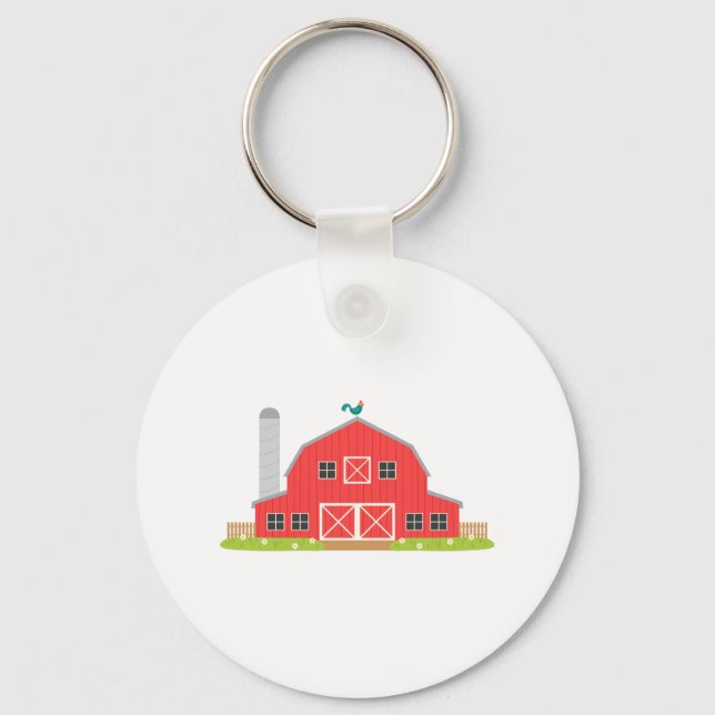 Red Barn Keychain (Front)