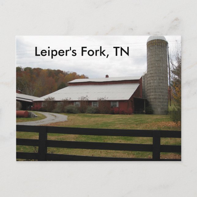 Red Barn of Leiper's Fork Postcard (Front)