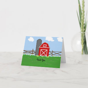 Red Barn Thank You Card