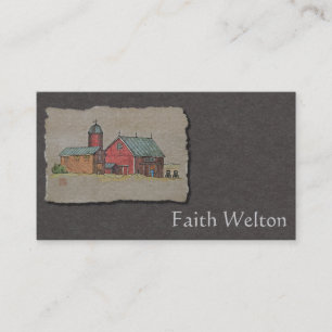 Red Barn & Two Buggies Business Card