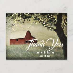 Red Barn Valley, Rustic Farm Design Postcard