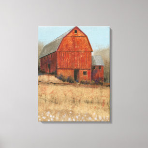 Red Barn View Canvas Print
