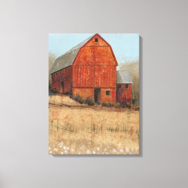 Red Barn View Canvas Print (Front)