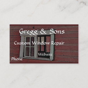 Red Barn Window Business Card