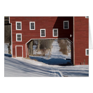 Red barn winter