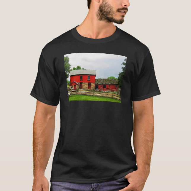 Red Barn with Fence T-Shirt (Front)