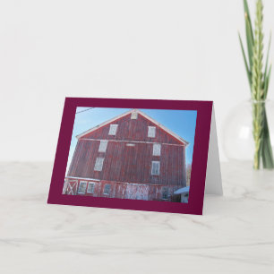 Red Barn with Windows on the "National Pike" Card