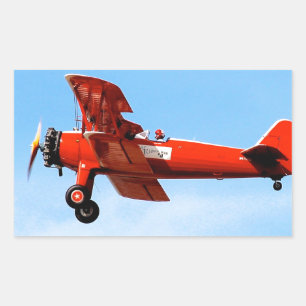 Red Baron Bi Plane Sticker
