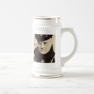 Red Baron Portrait Mug, w RedBaron Gear logo back Beer Stein