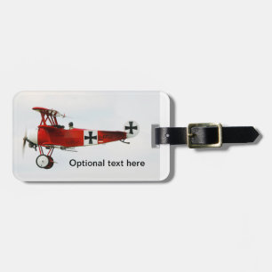 Red Baron Triplane Luggage Tag