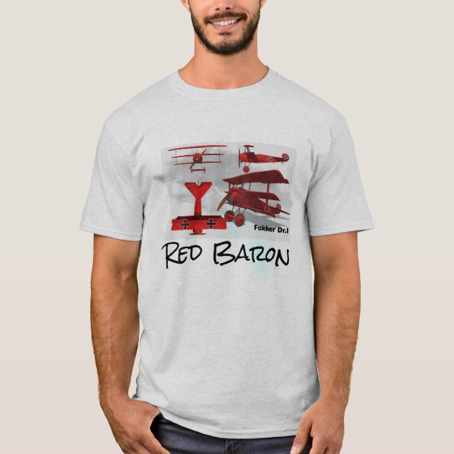 Red Baron's Fokker triplane T-Shirt (Front)