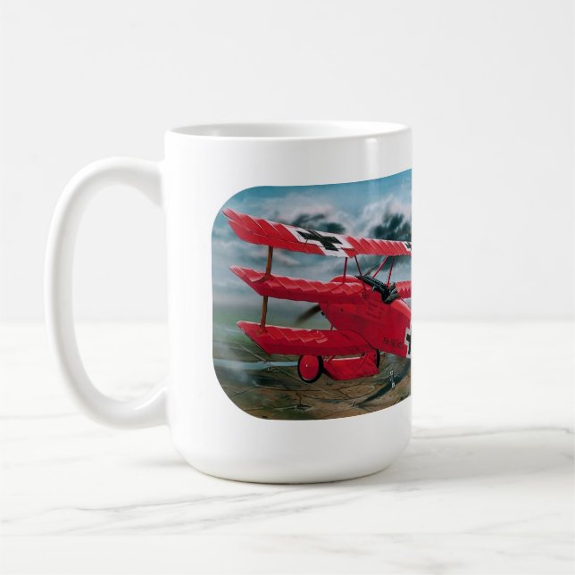 Red Baron's World War One Triplane Coffee Mug (Left)