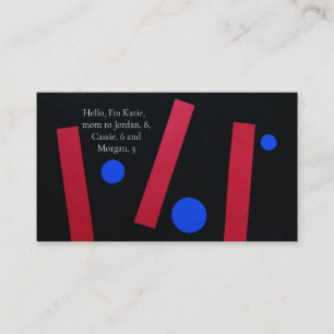 Red bars, blue circles Mom Business Card