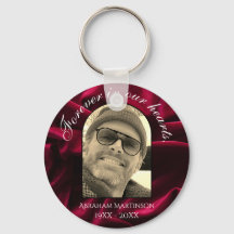 Red Basic In Loving Memory Keepsake Keychain