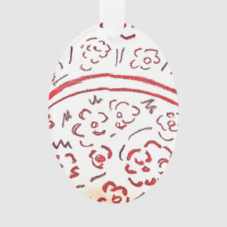 Red Basket with Handle Christmas Ornament
