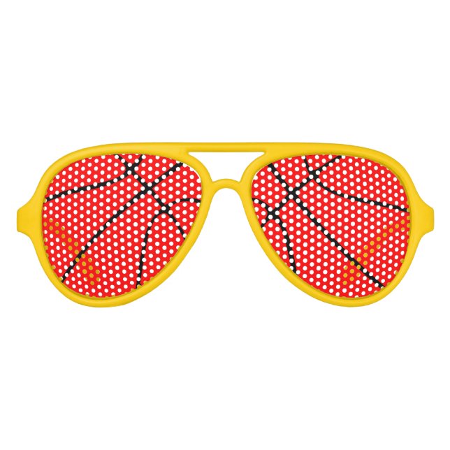 Red Basketball Party Shades for Players or Fans (Front)