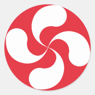 Red Basque Cross sticker "Lauburu"