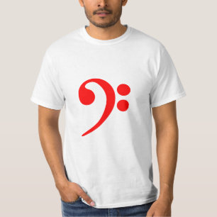 Red Bass Clef T Shirt Ready for You to Customize