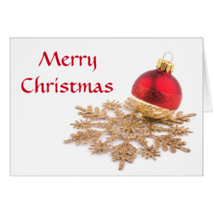 Red Bauble and Gold Ornament