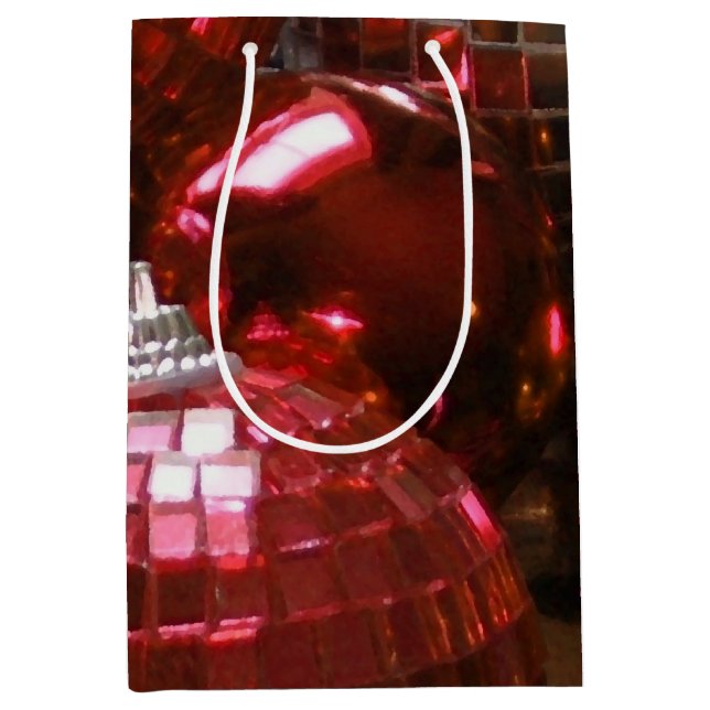 Red Baubles gift bag medium (Front)