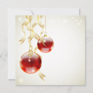 Red baubles Invitation