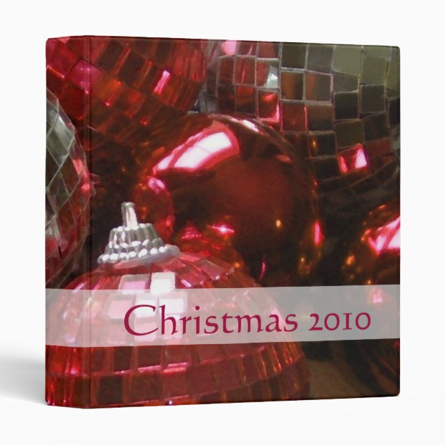 Red Baubles 'Noël 2010' avant classeur (Devant/Côté)