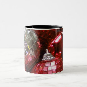 Red Baubles two tone mug