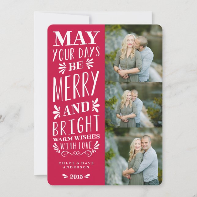 Red Be Merry Type Holiday (Front)