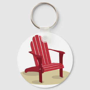 Red Beach Chair Keychain