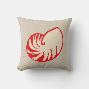 Red Beach Sea Nautical Coral Throw Pillow Decor