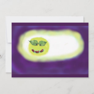 Red Beans and Grape Leaves Happy Face Thank You Card