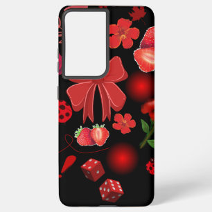 Red Beau Stickers  Samsung Galaxy Case