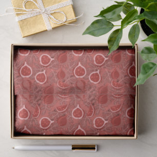 Red beautiful fig fruit pattern tissue paper
