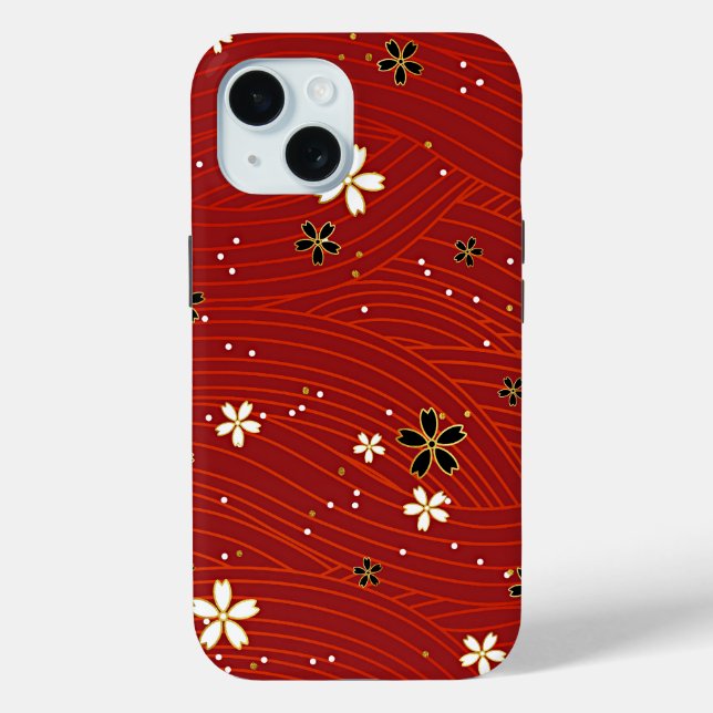 Red Beauty, decorative floral design, Case-Mate iPhone Case (Back)