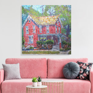 Red Beauty Painting / Artist Larry Lerew Canvas Print