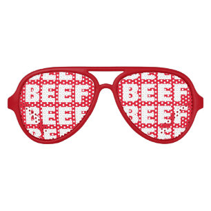 Red beef meat obsession party shades sunglasses