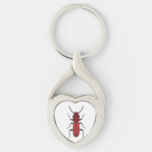 Red beetle keychain