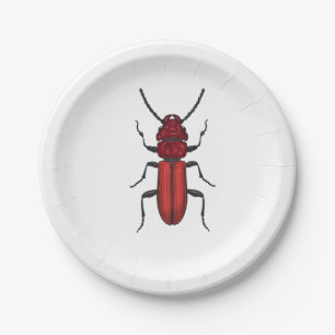 Red beetle paper plate