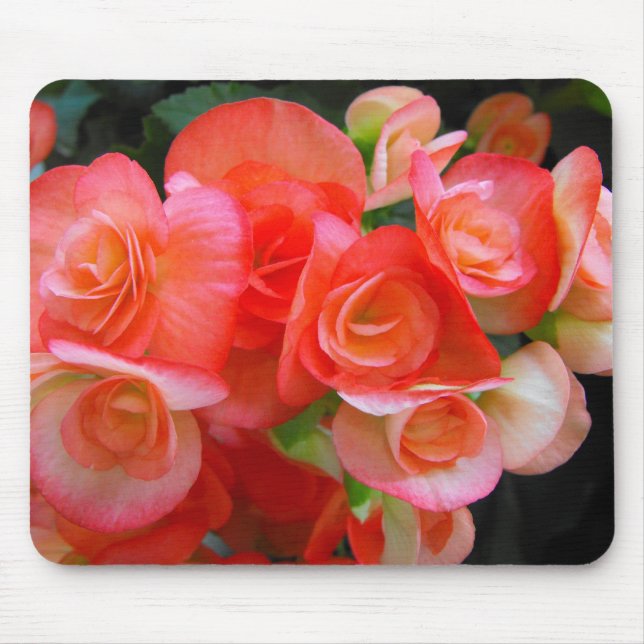 red begonia flowers mouse pad (Front)