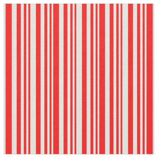 Red & Beige Coloured Pattern Fabric (Close Up)